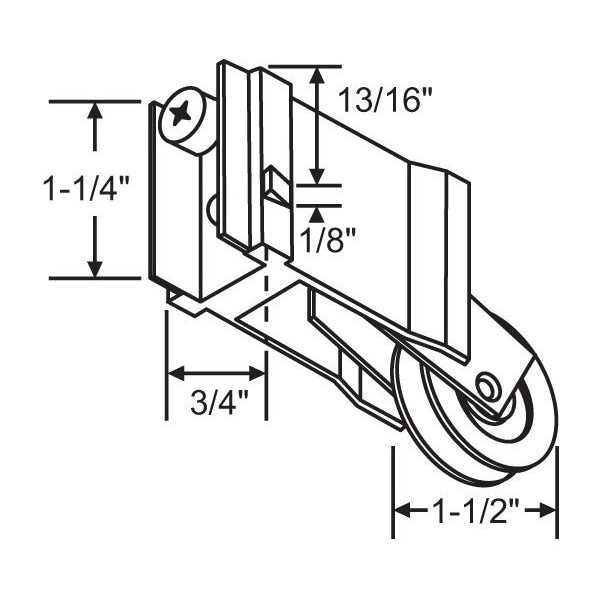 Strybuc Patio Door Roller Assembly 9-247 - main